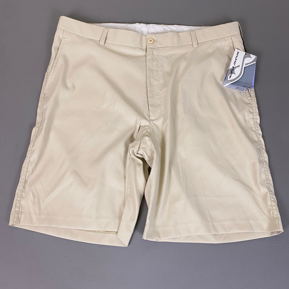 Snake Eyes Golf Shorts Mens Size 42 Khaki Beige Cool & Dry Performance New NWT**
